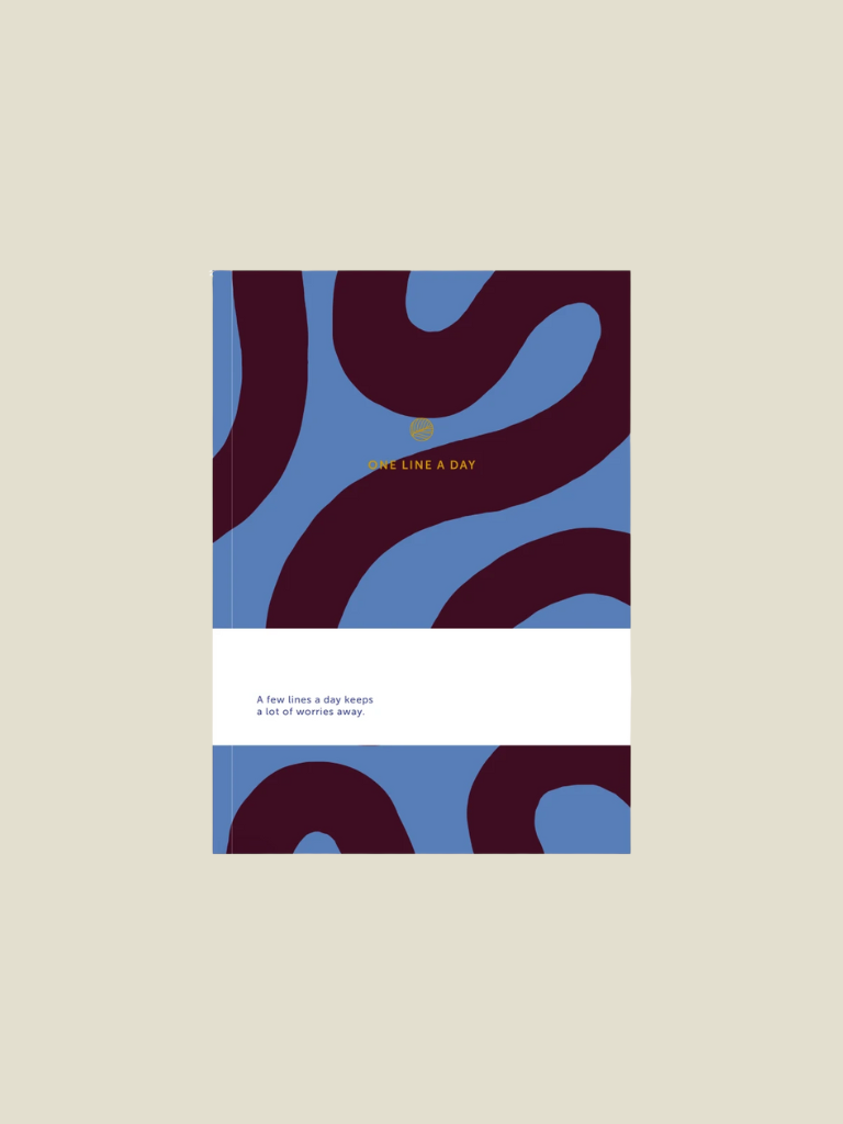 One Line A Day Five Year Flow Blue Brown