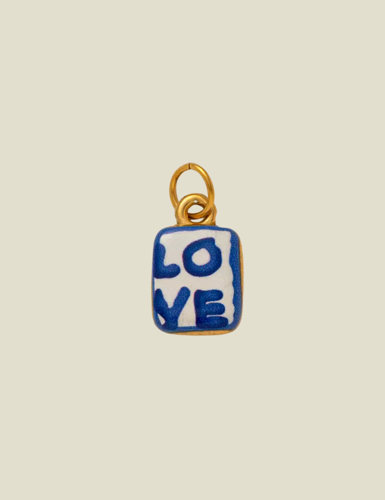 Pendant Painted Love Blue