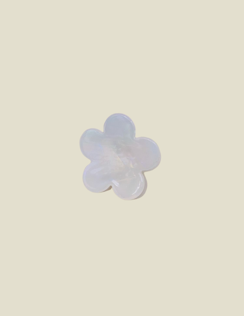 Hair Clip Mini Flower White