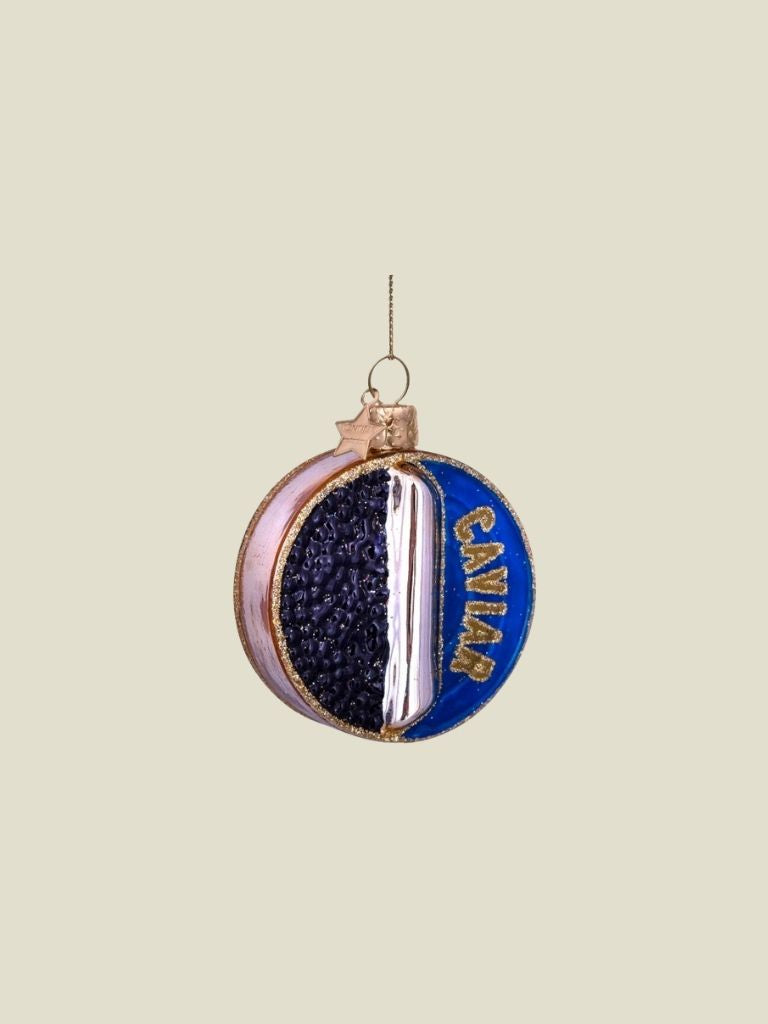 Ornament Blue Caviar Tin Can