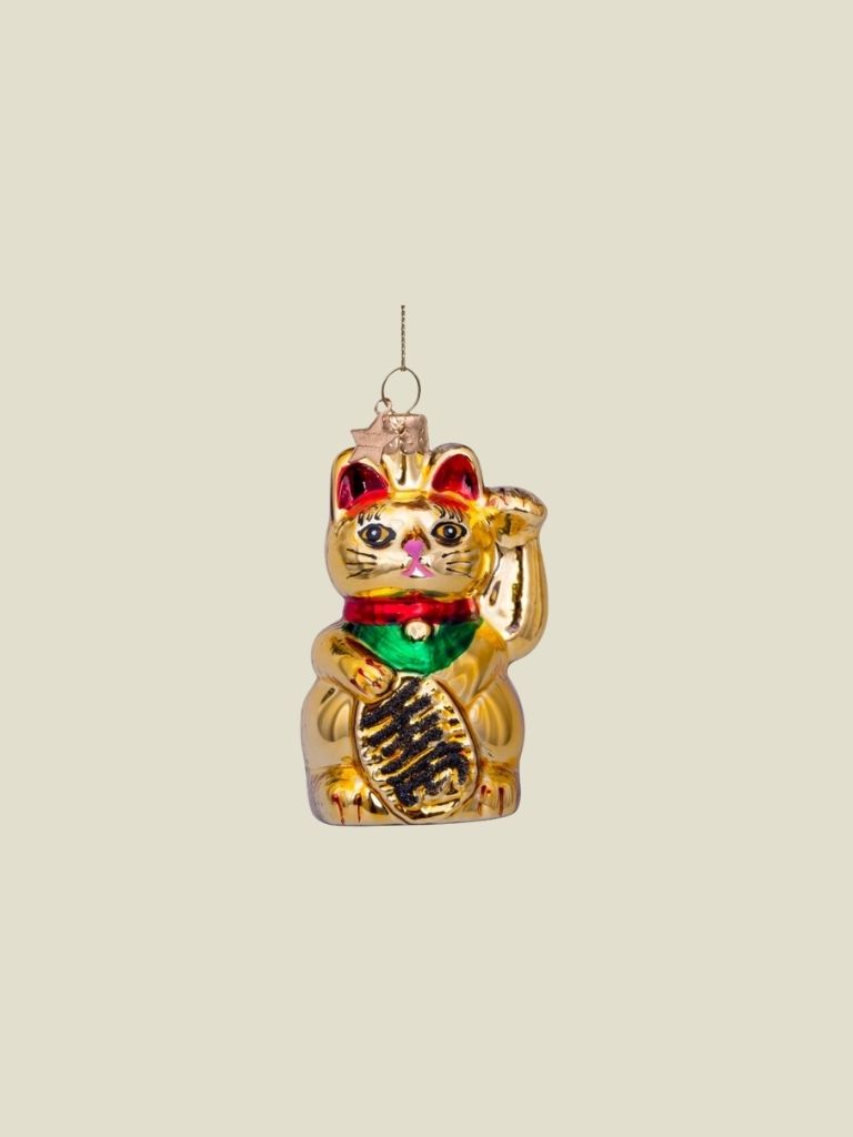 Ornament Gold Lucky Cat