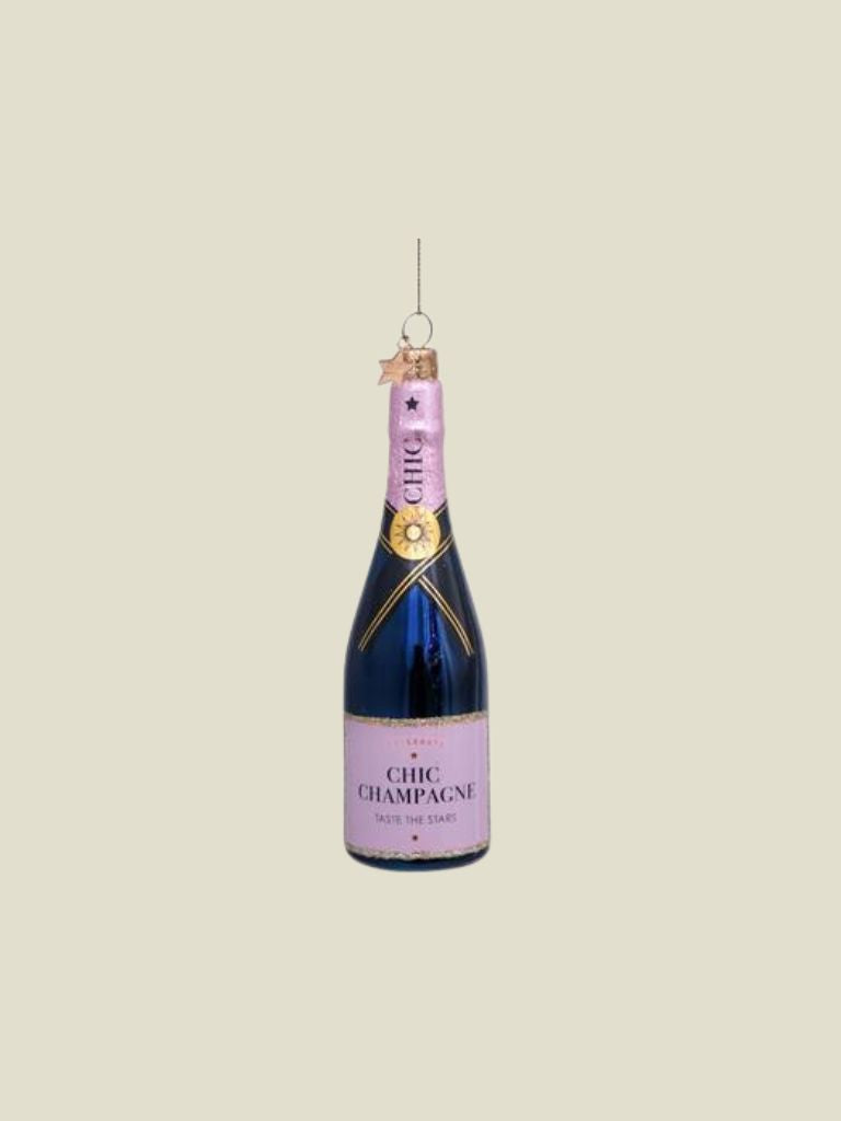 Ornament Luxury Pink Champagne Bottle