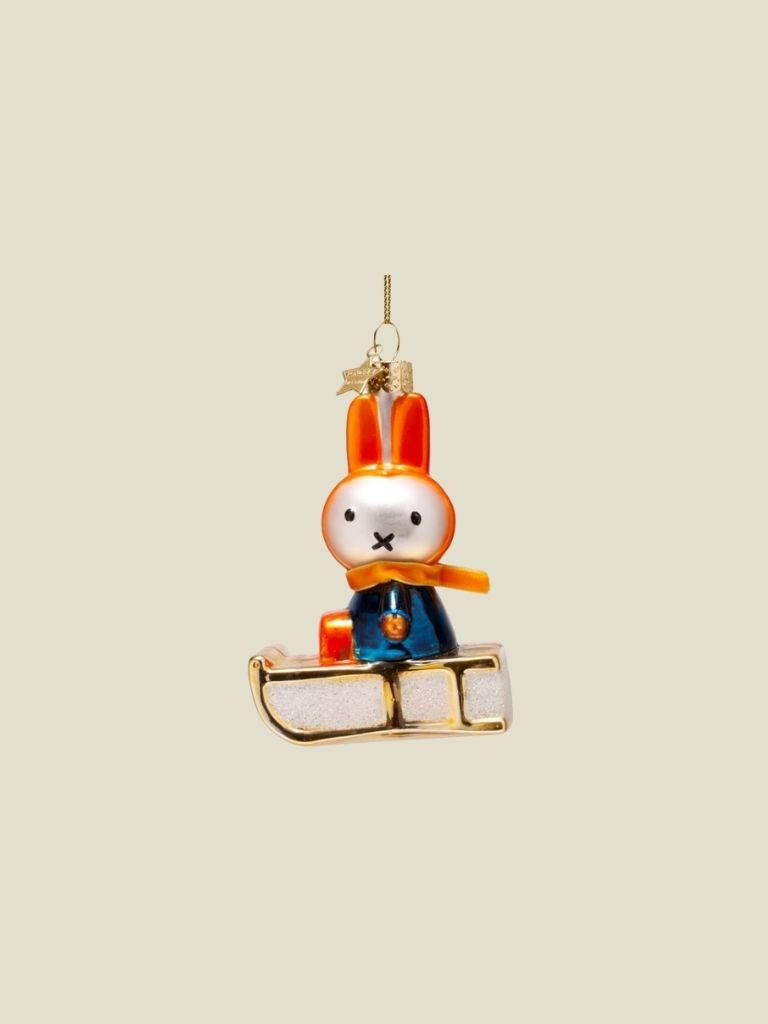 Ornament Nijntje Miffy On Sleigh