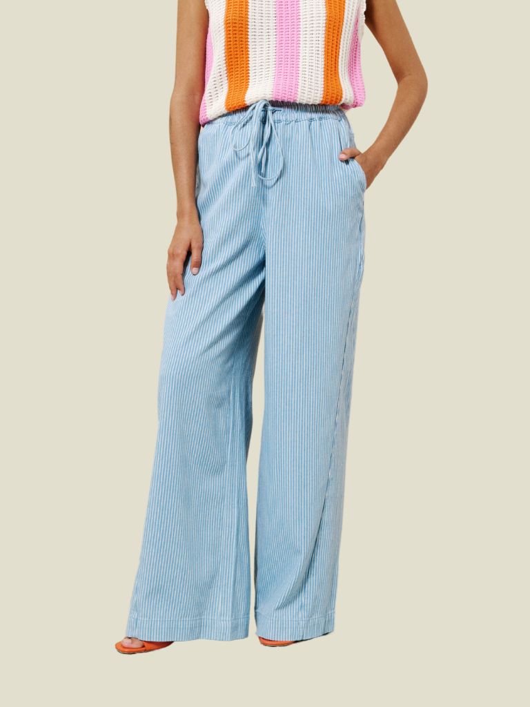 Pantalon Pensee Bleu Clair