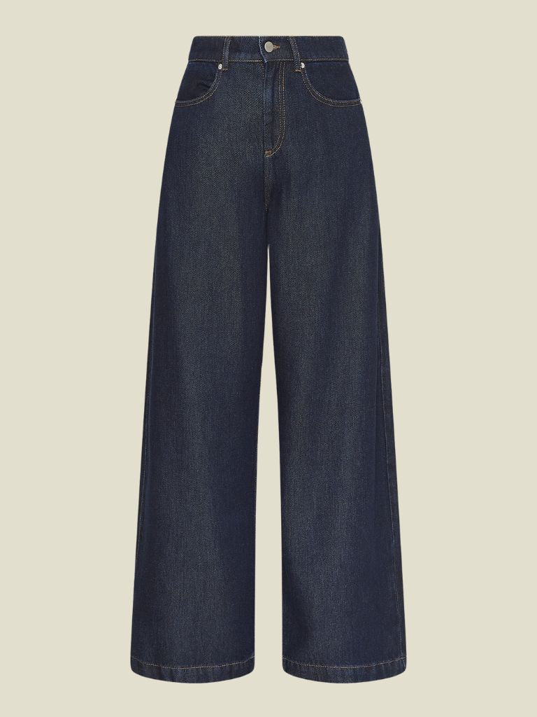Pants Josephine Rue HW Dark Blue Wash