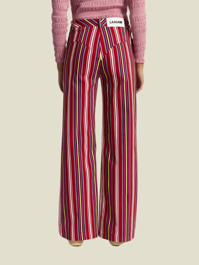 Pants Leroy Striped Twill Red
