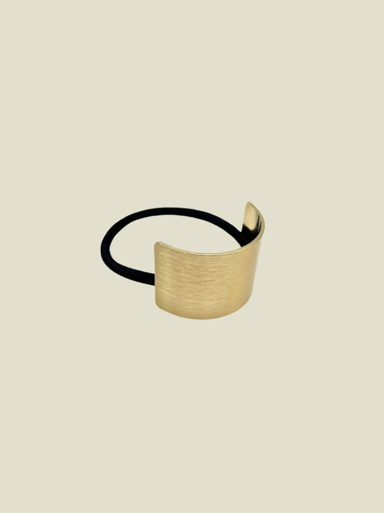 Hair Elastic Pony Cuff Square Gold