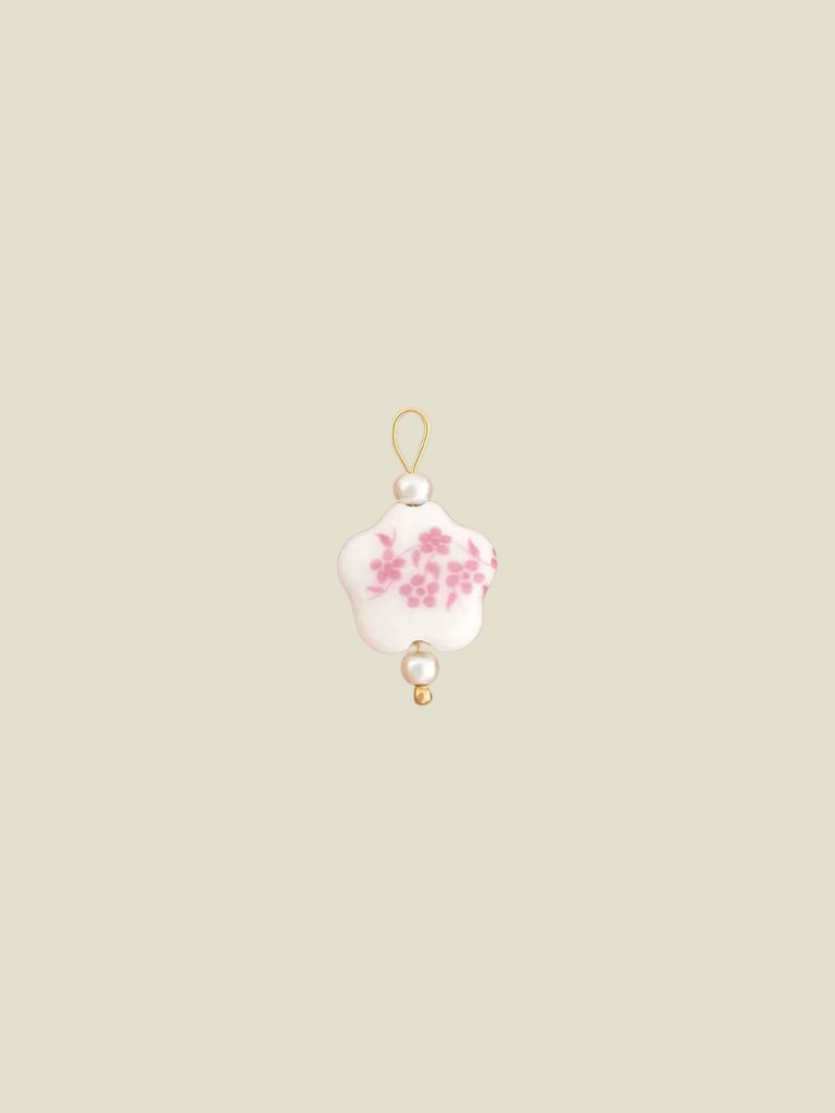 Pendant Ceramic Flower Pink