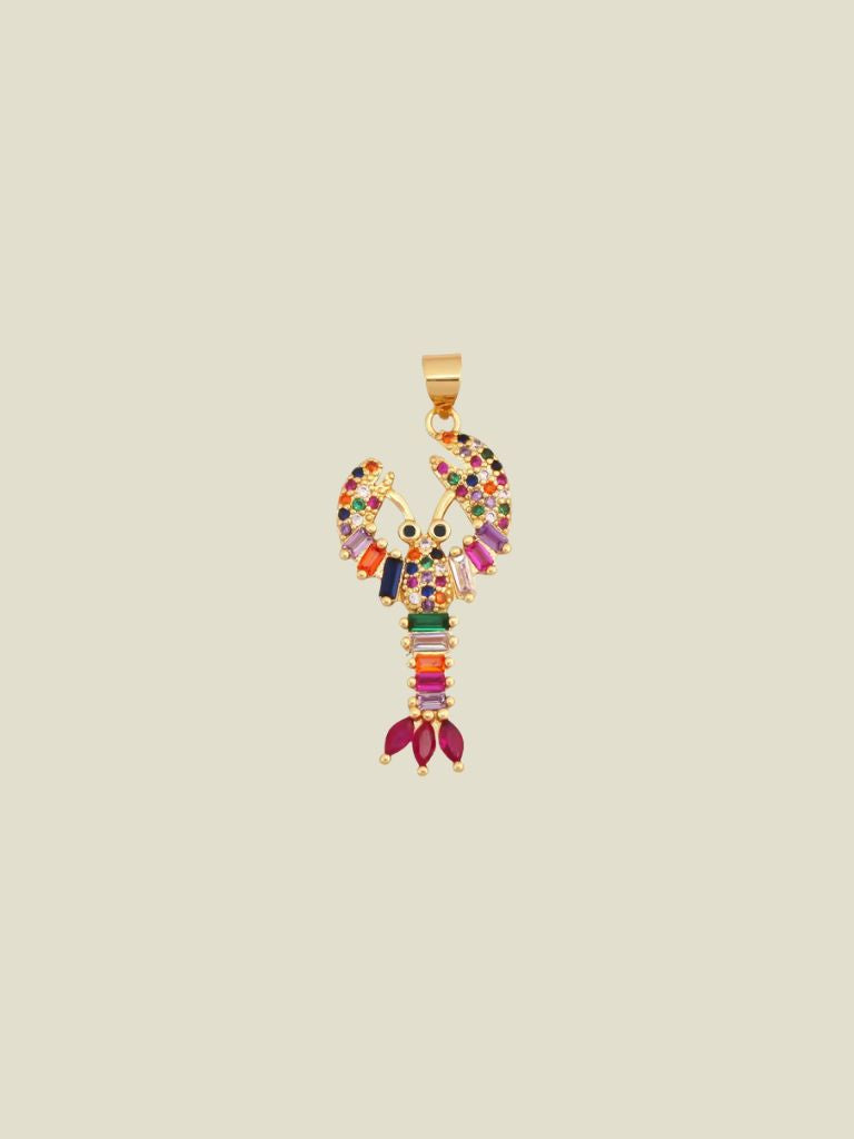 Pendant Colorful Zircon Lobster