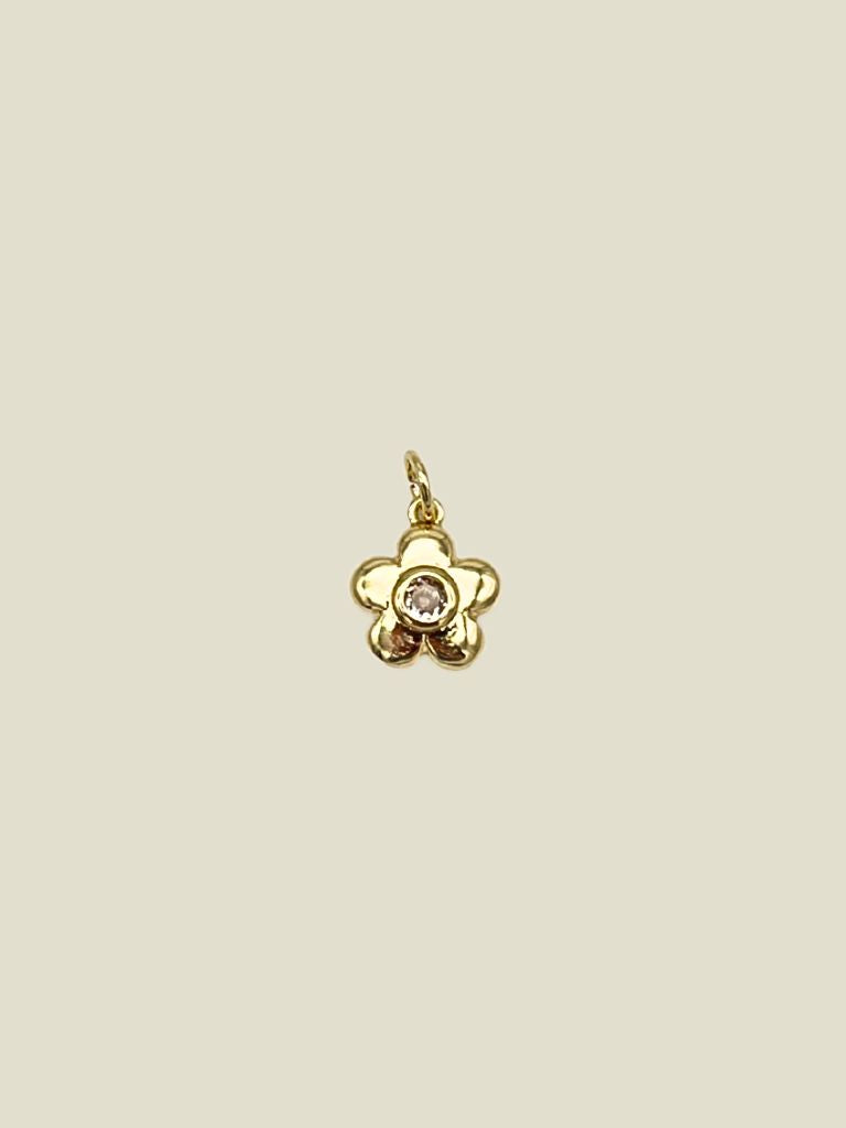 Pendant Flower Clear Zircon
