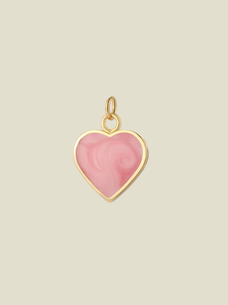 Pendant Light Pink Heart Gold