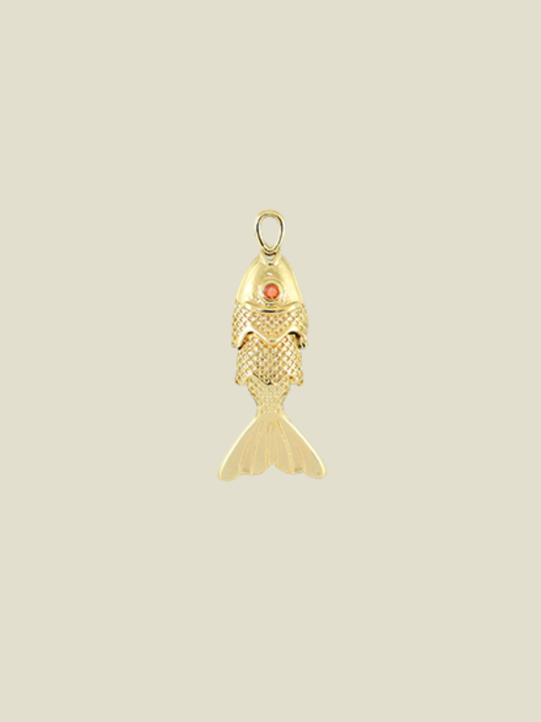 Pendant Movable Fish Gold