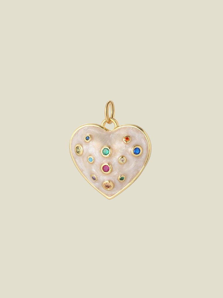 Pendant Pearl Glitter Heart