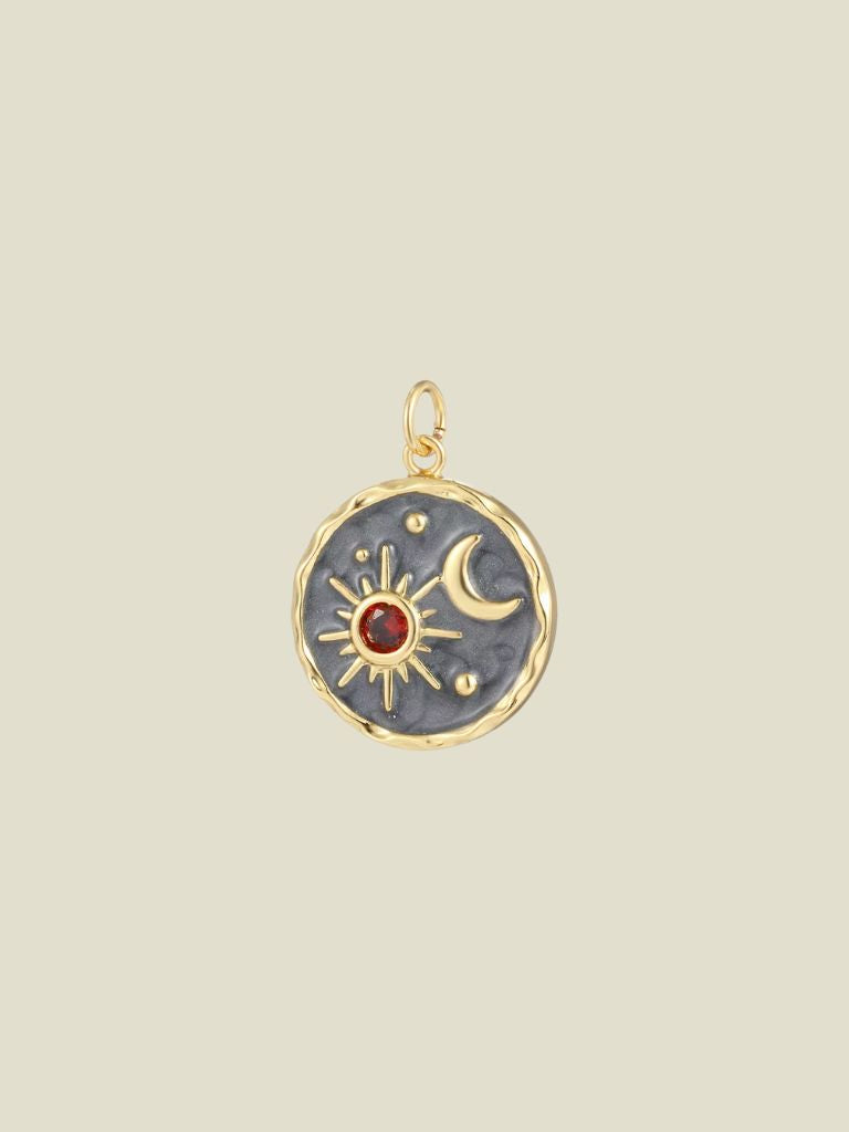 Pendant Round Star and Moon