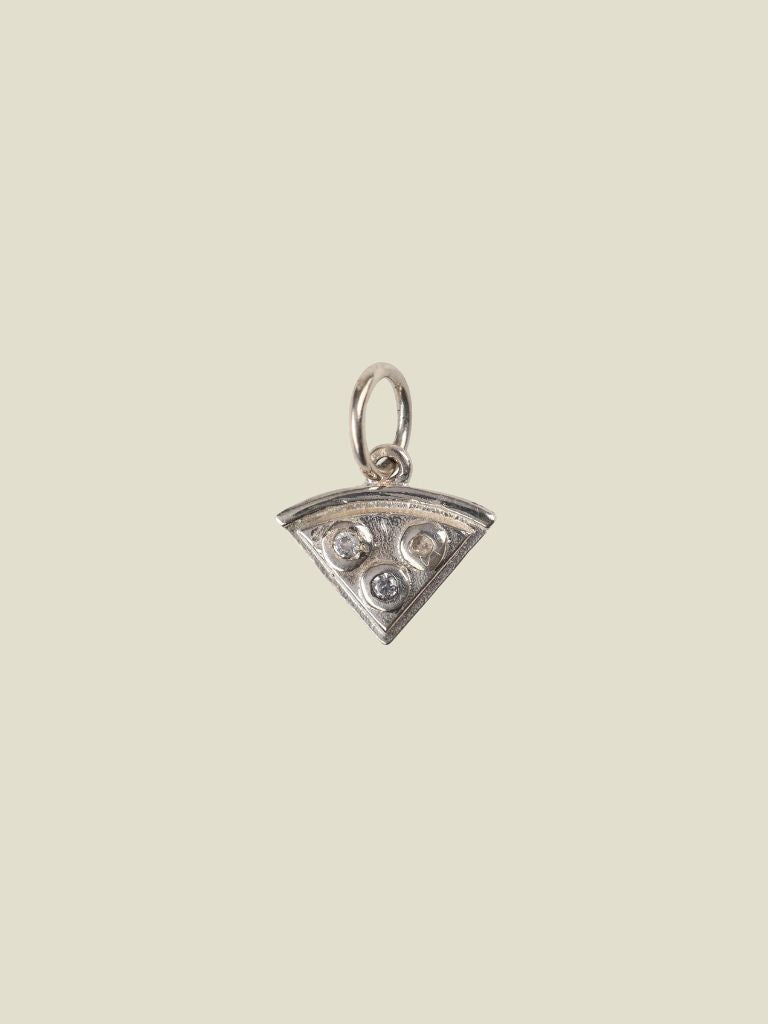 Pendant Small Pizza Silver