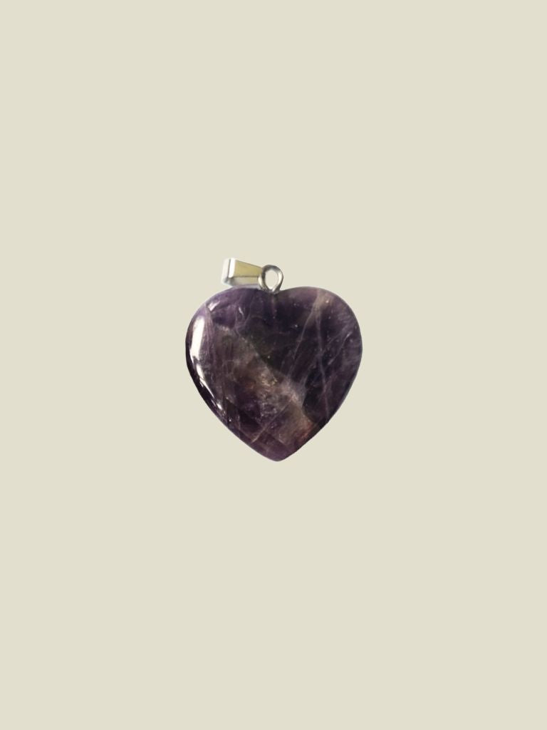 Pendant Stone Heart Amethist