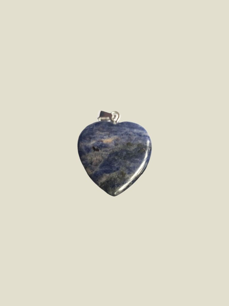 Pendant Stone Heart Sodalite