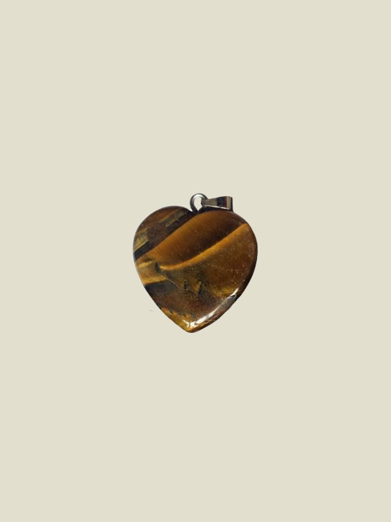 Pendant Stone Heart Tiger Eye