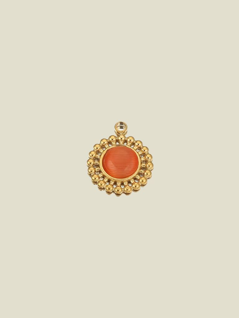 Pendant Sun Orange Opal