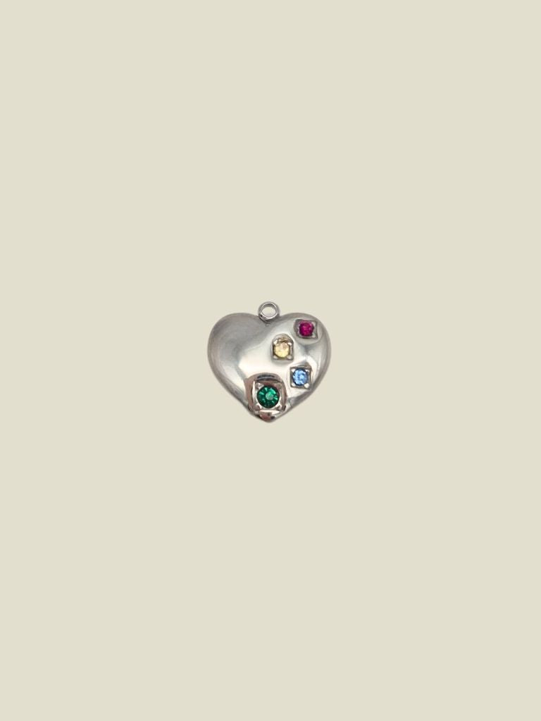 Pendant Zircon Heart Silver