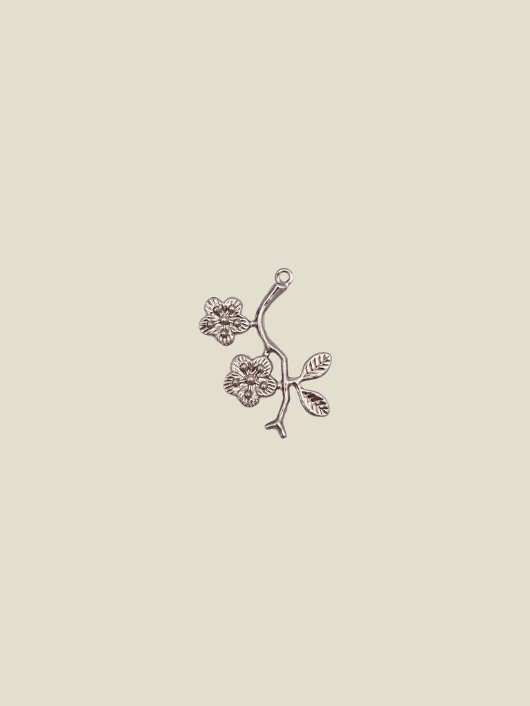 Pendant Tiny Flower Branch Silver