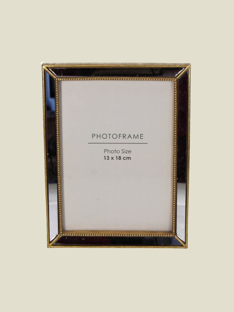 Photo Frame Mirror Gold