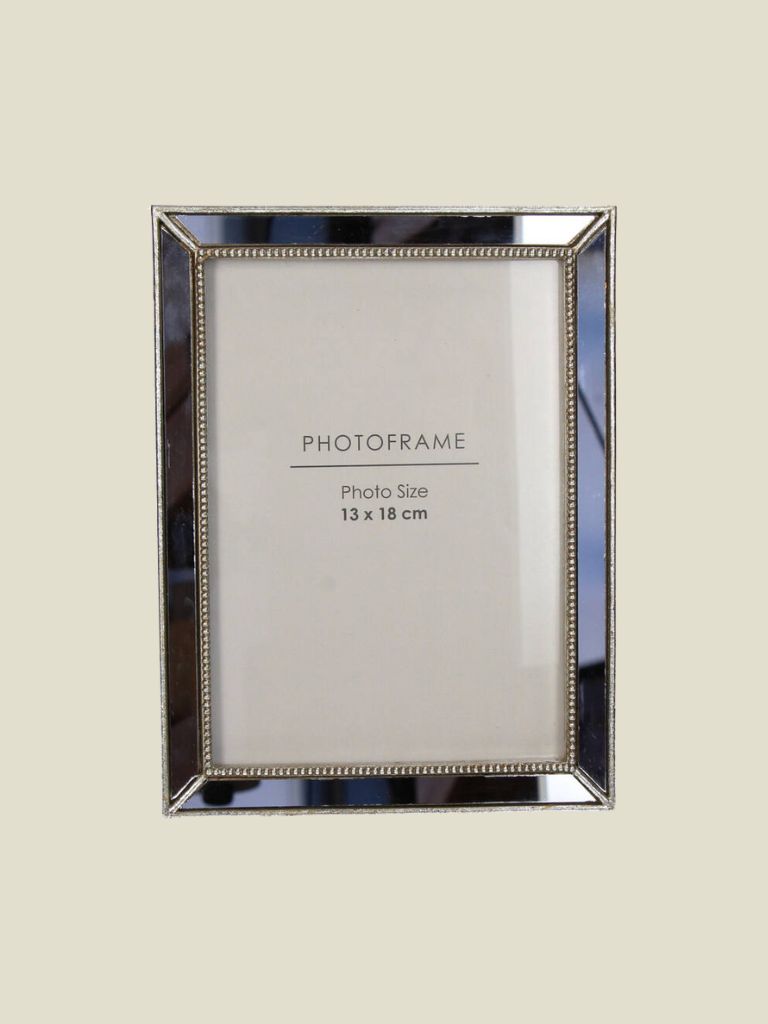 Photo Frame Mirror Silver