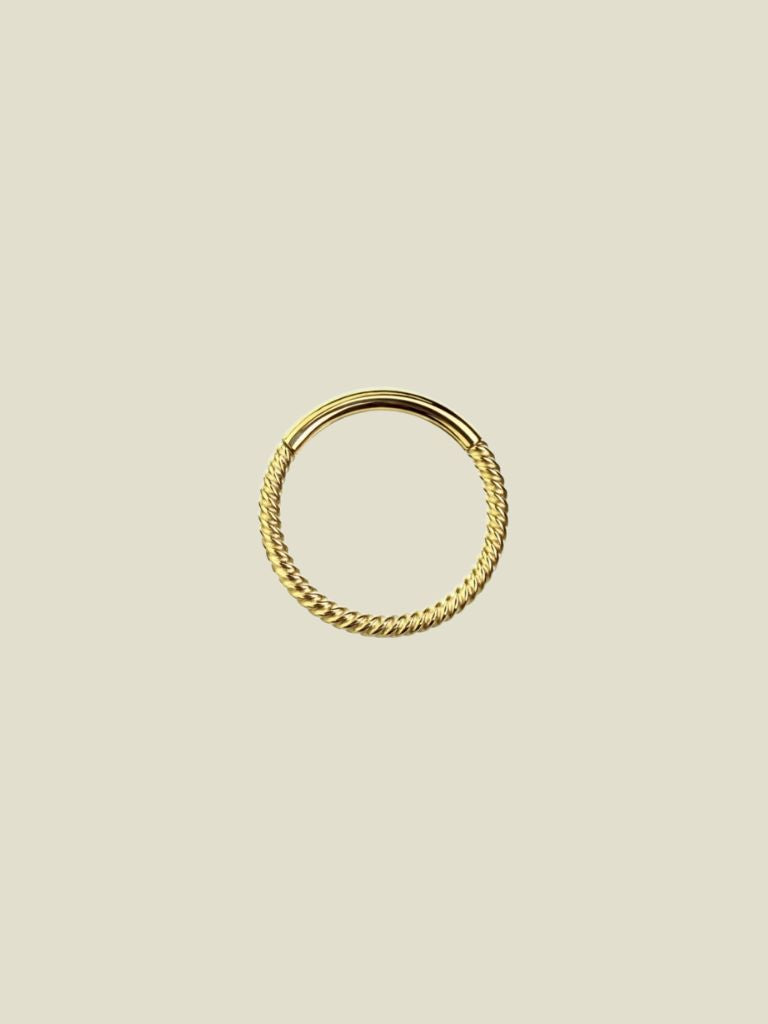 Piercing Helix Ring Rope Gold Plated
