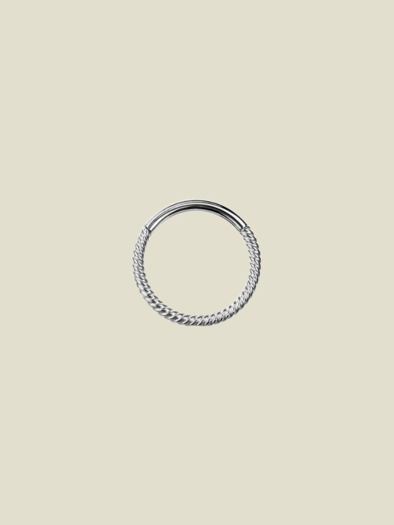 Piercing Helix Ring Rope Silver