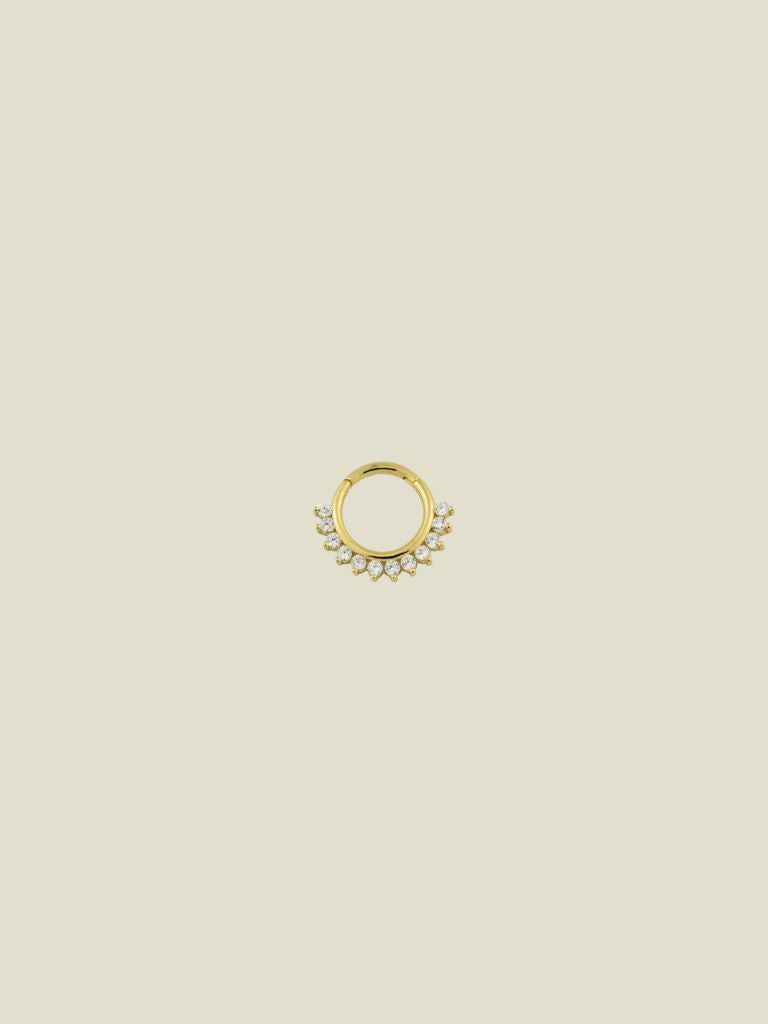 Piercing Hoop Zircon Sun Gold