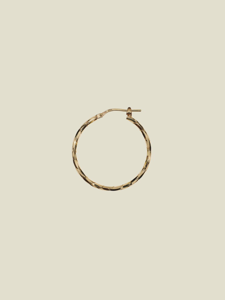 Earring Shimmering Hoop Medium Gold