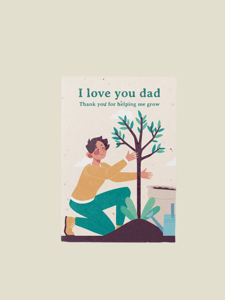 Plantable Postcard I Love You Dad