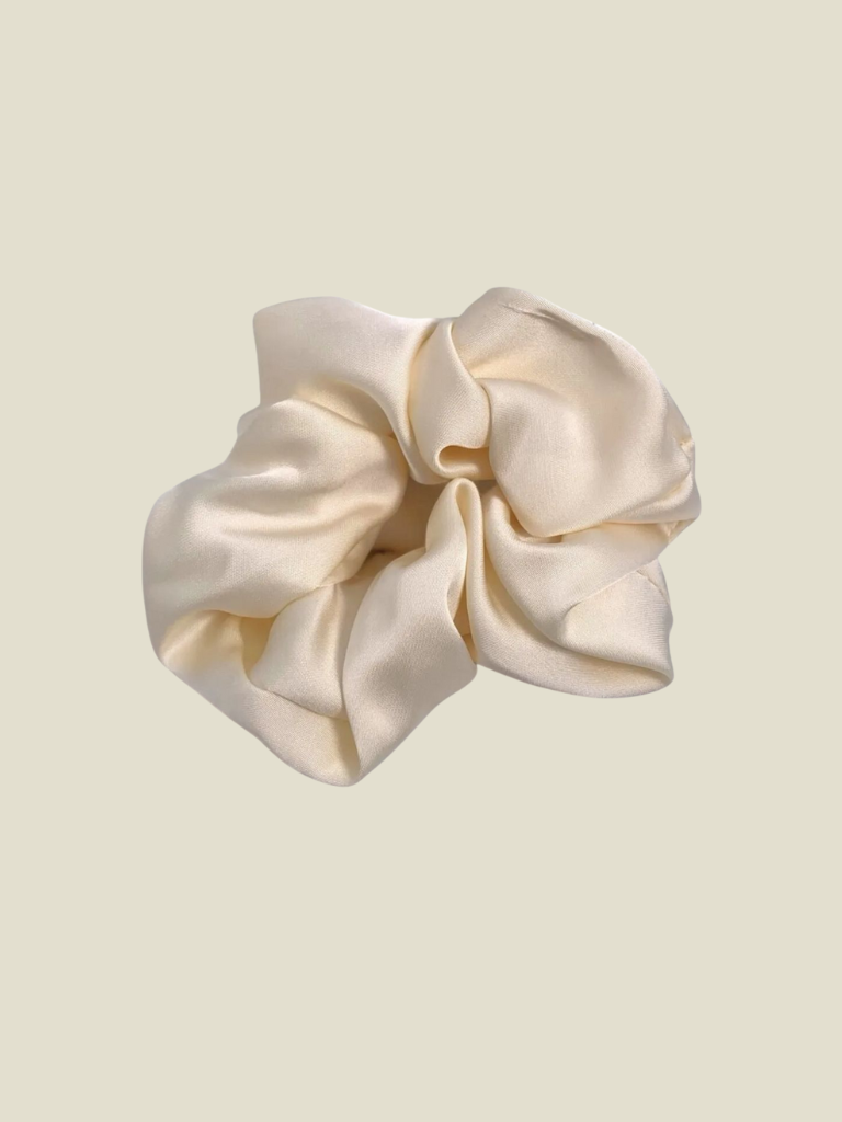 Scrunchie Classic Satin Ecru