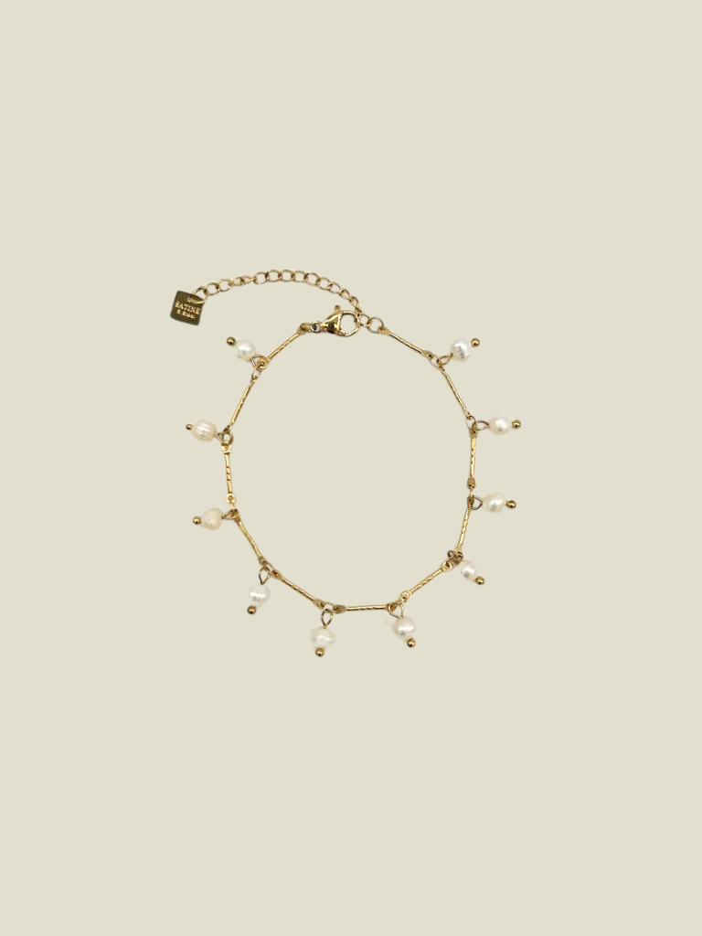 Bracelet Pearl Beads Gold
