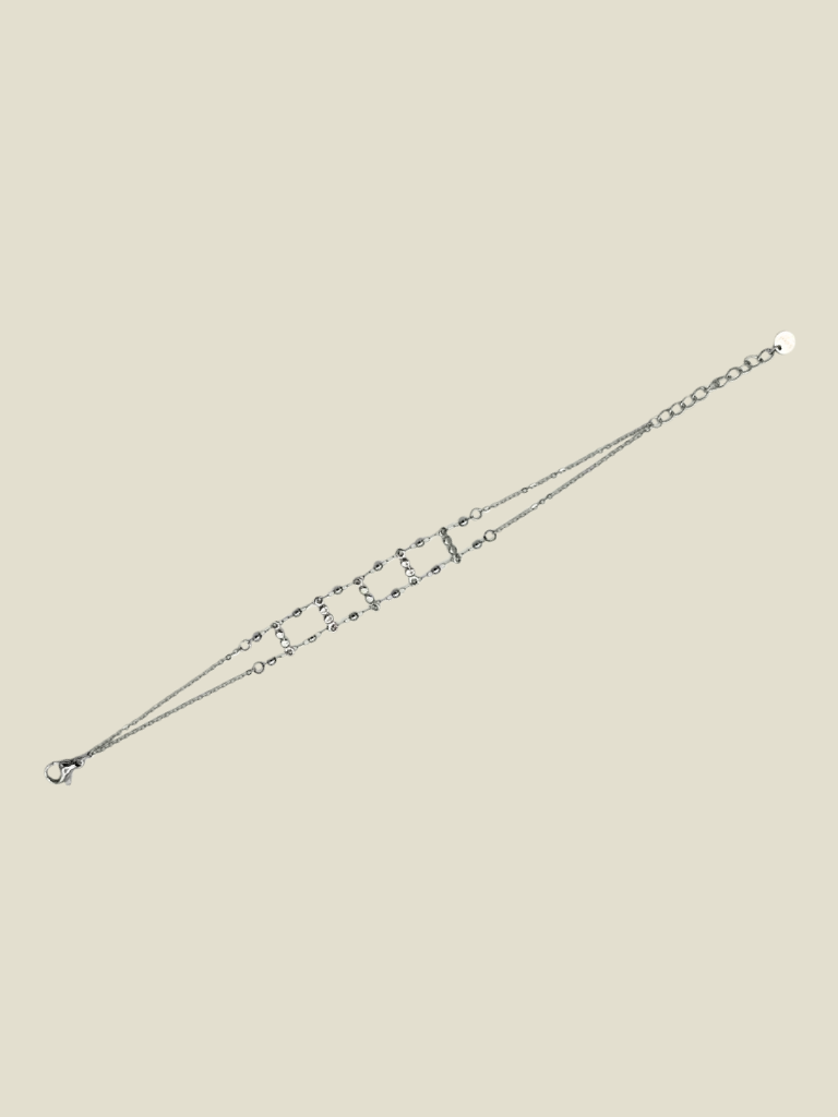 Bracelet Rows And Bars Silver