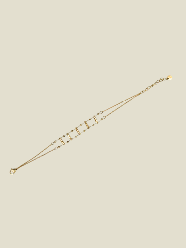 Bracelet Rows And Bars Gold