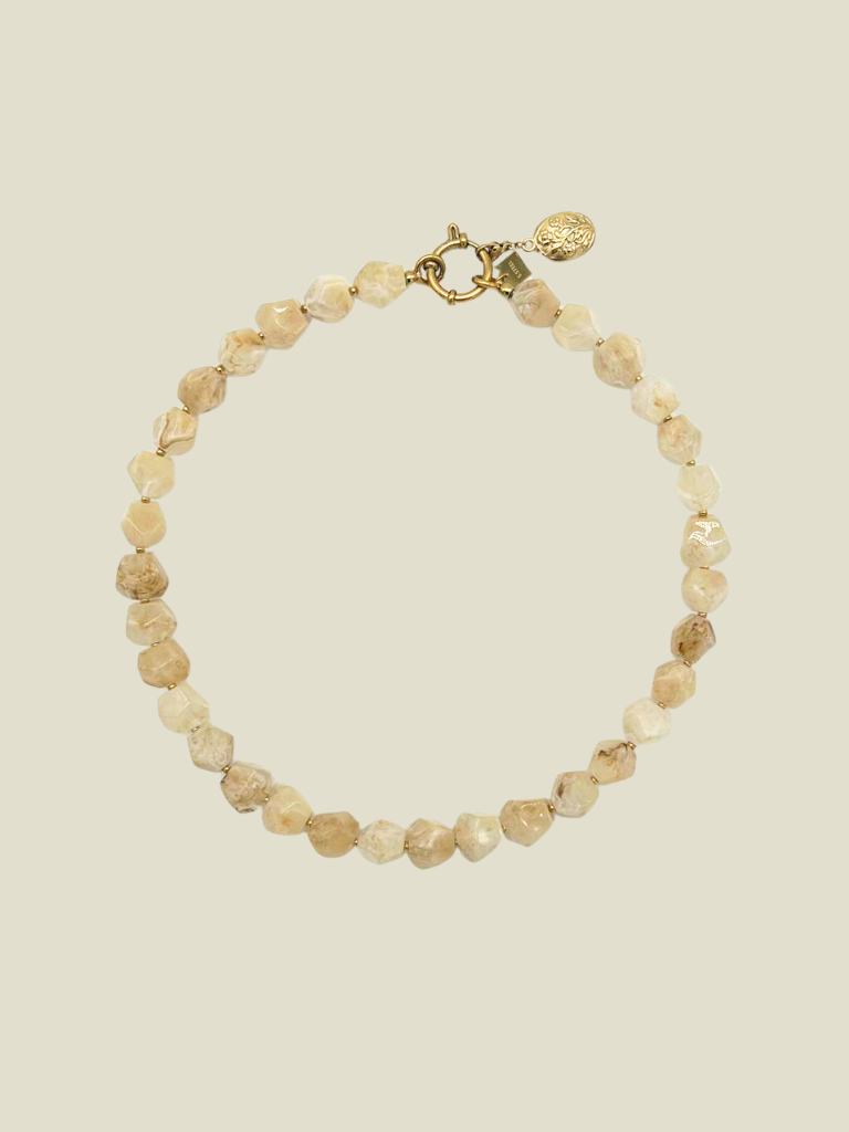 Necklace Clasp Creme Stones