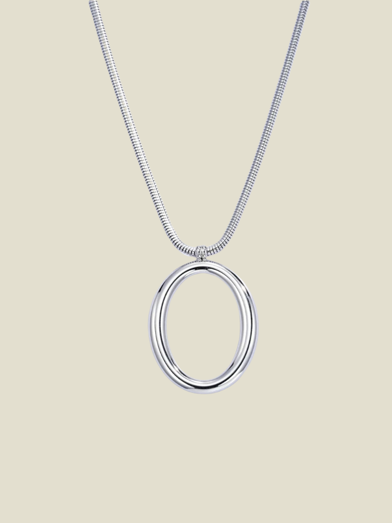 Necklace Big Circle Silver