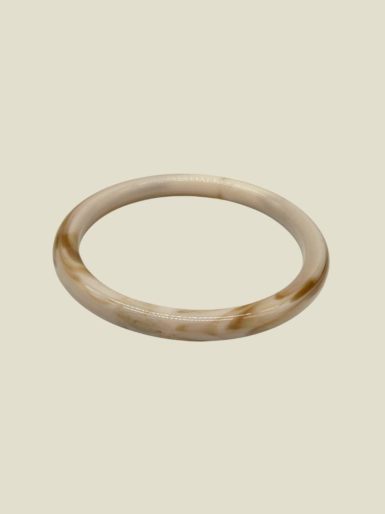 Bracelet Bangle Small Resin Ecru