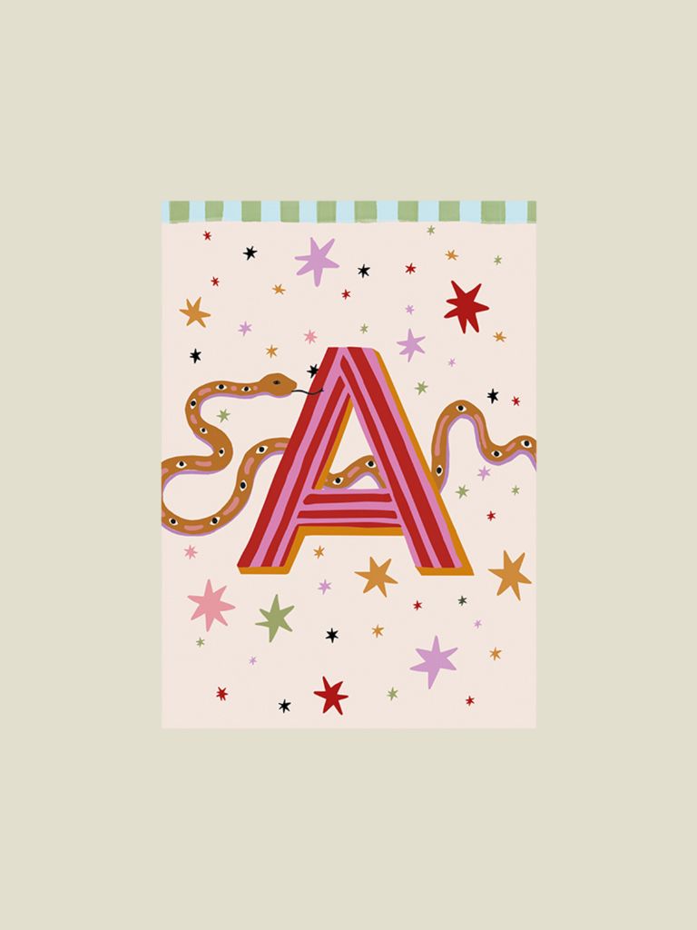 Postcard Monogram Alphabet
