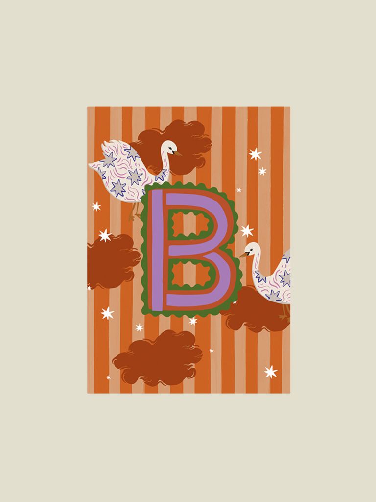 Postcard Monogram Alphabet