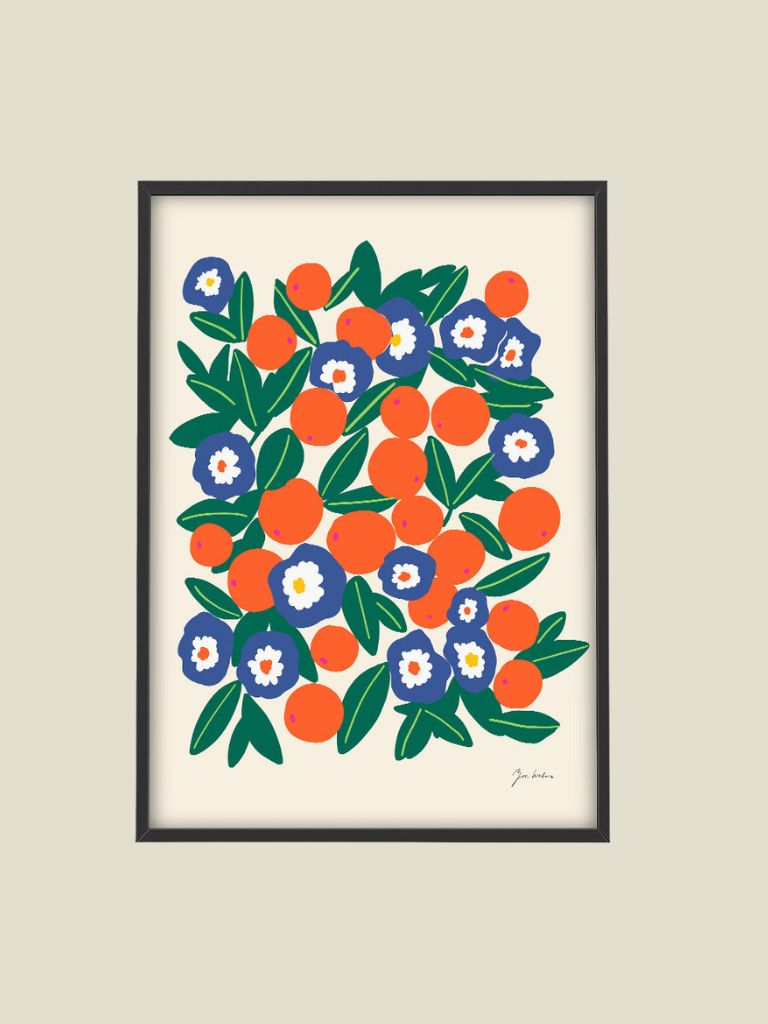 Poster Zoe Oranges & Flowers