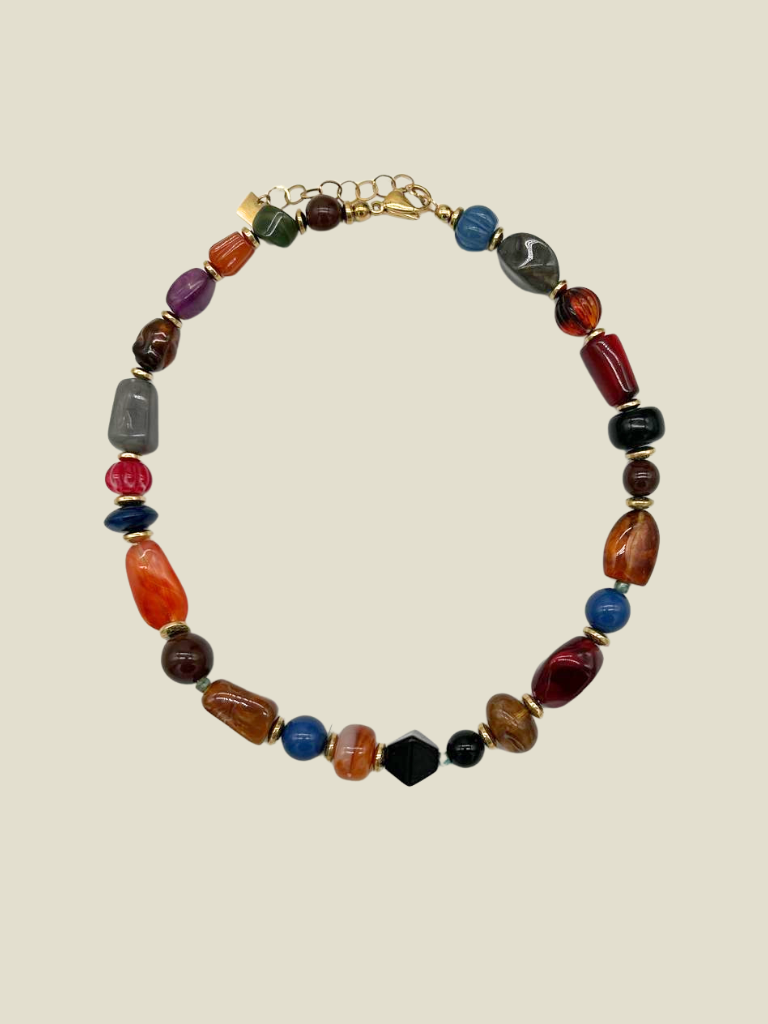Necklace Mixed Stones Autumn