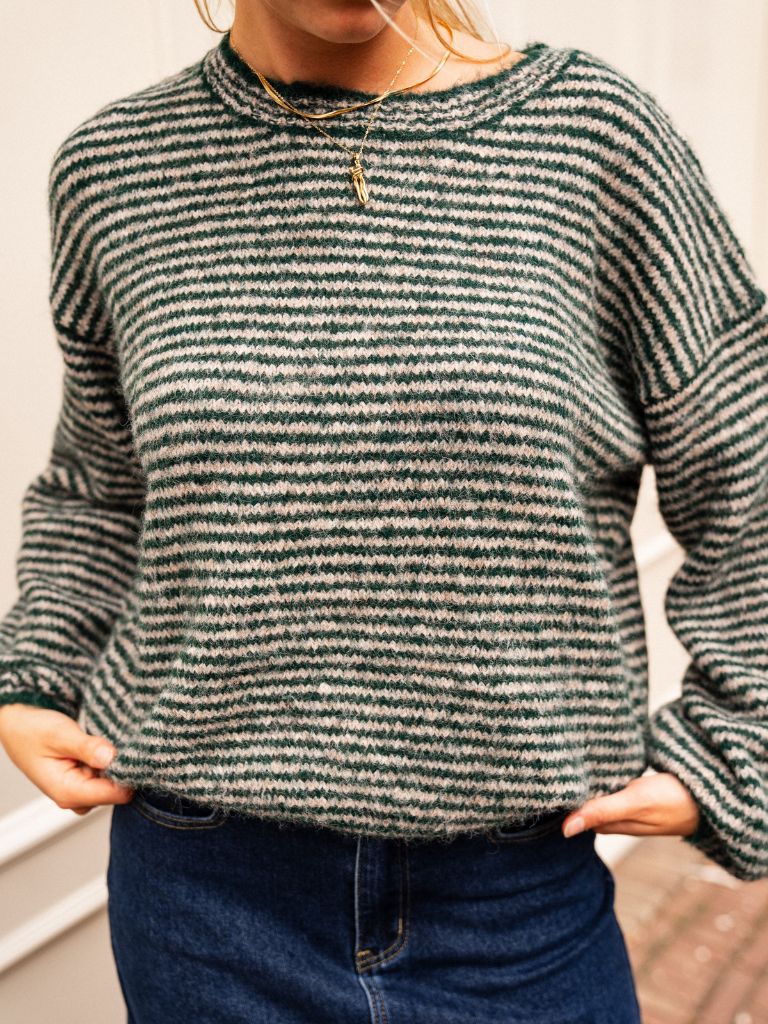 Pullover Shanaya Stripes Green