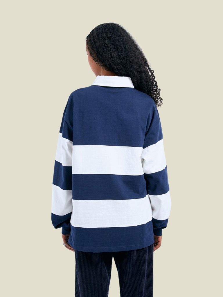 Longsleeve Reno Rugby Blue Space Stripe