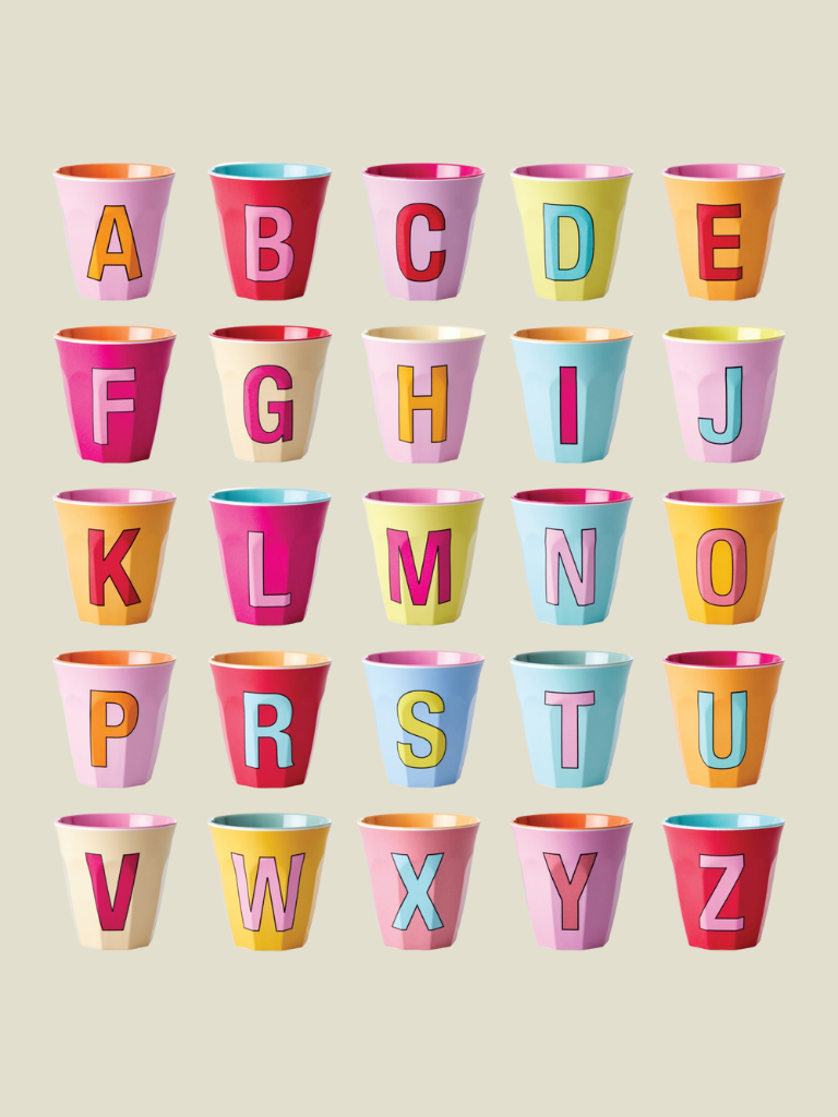 Melamine Alphabet Pink