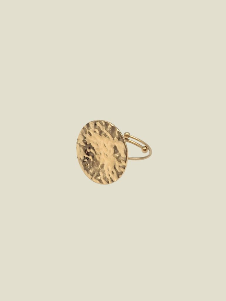 Ring Stamped Circle Gold