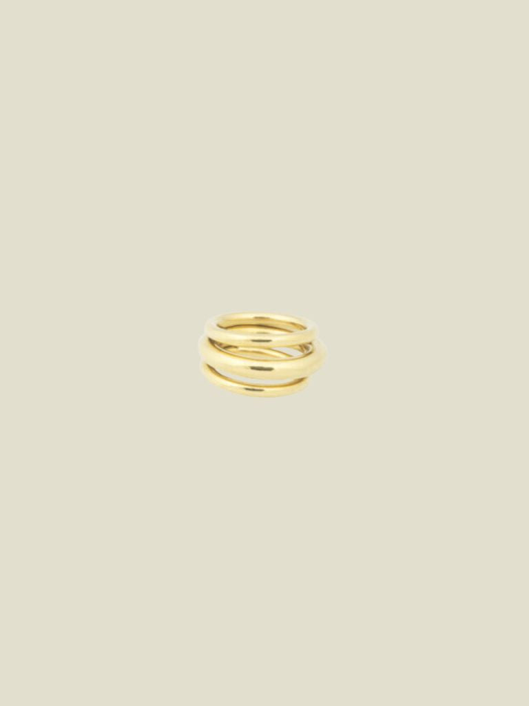 Ring Triune Pinkey Gold Plated