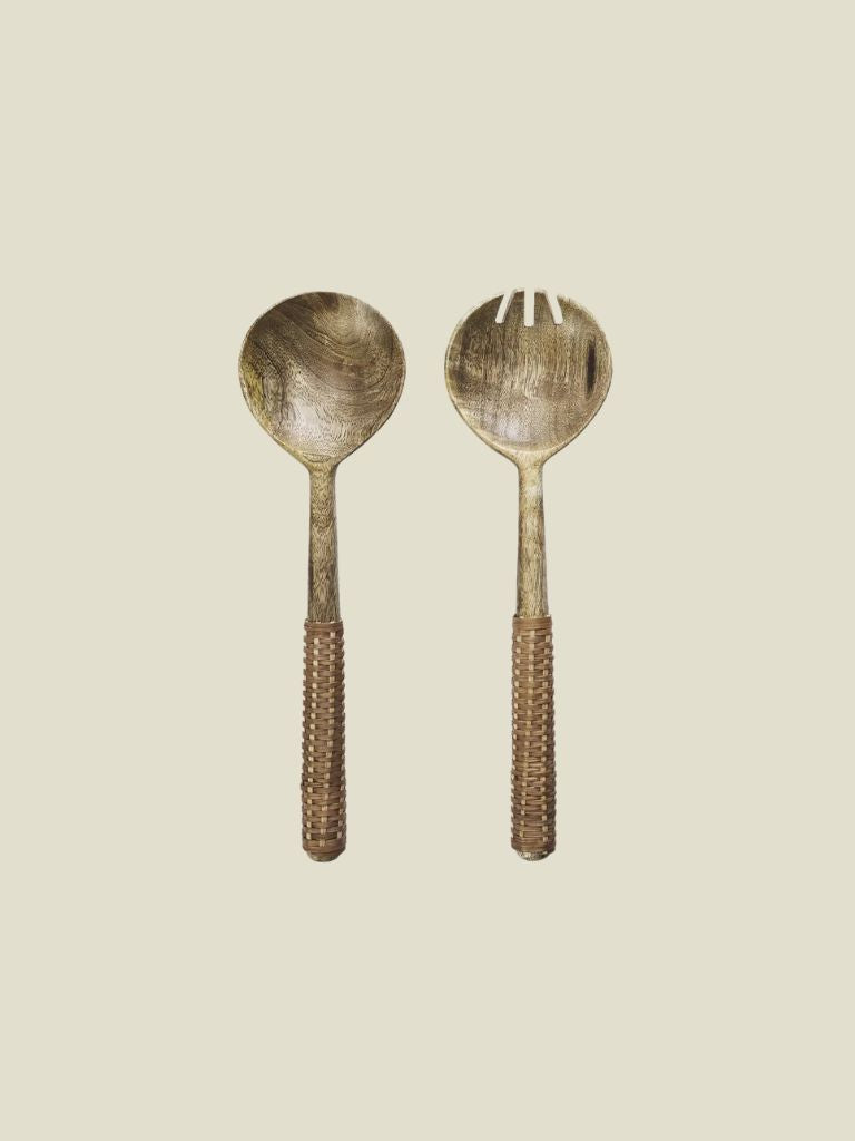 Salad Set Wooden Bamboo