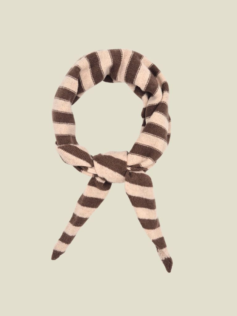 Scarf Valentina Wool Striped Brown